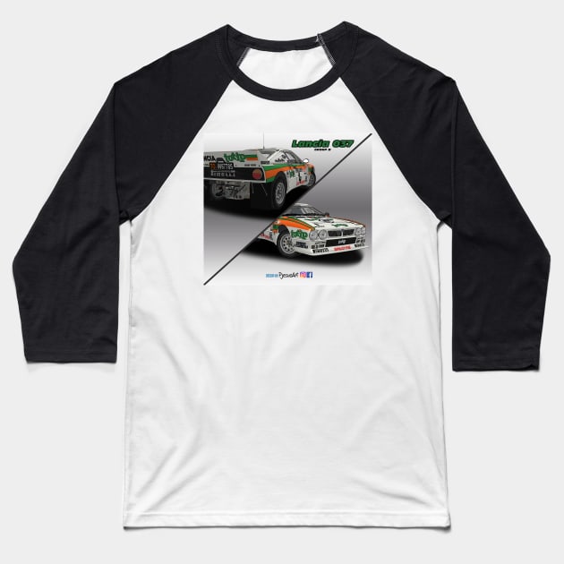 Lancia 037 Group B Totip Baseball T-Shirt by PjesusArt